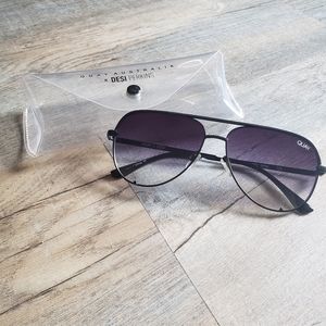 Quay x Desi High Key Mini Aviator Sunglasses